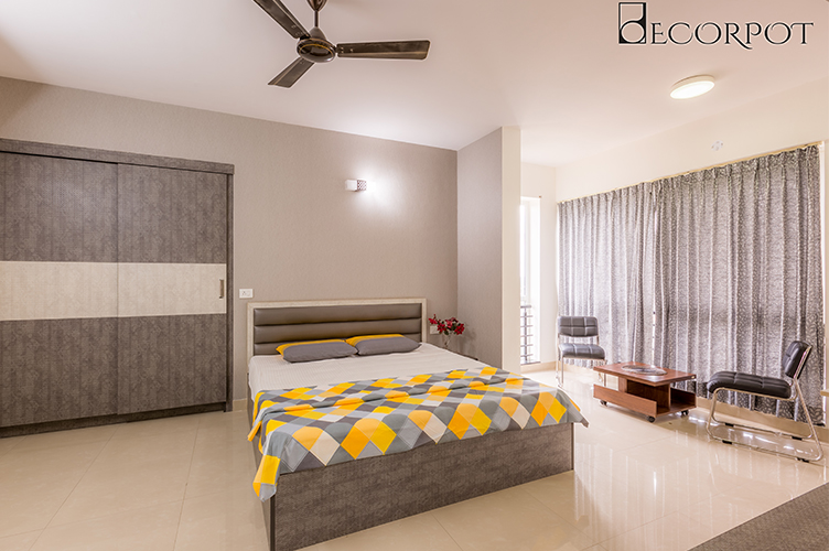 Bedroom Interior Design-MBR 2-3BHK, Sarjapur Road, Bangalore
